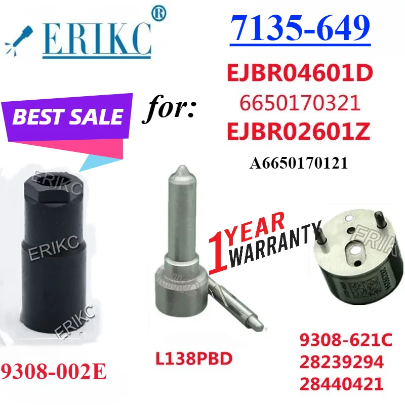

Ремкомплект ERIKC 7135-649 (L138PBD + 9308-621C + E1023002) Автомобильные форсунки для SSANGYONG REXTON EJBR04601D EJBR02601Z