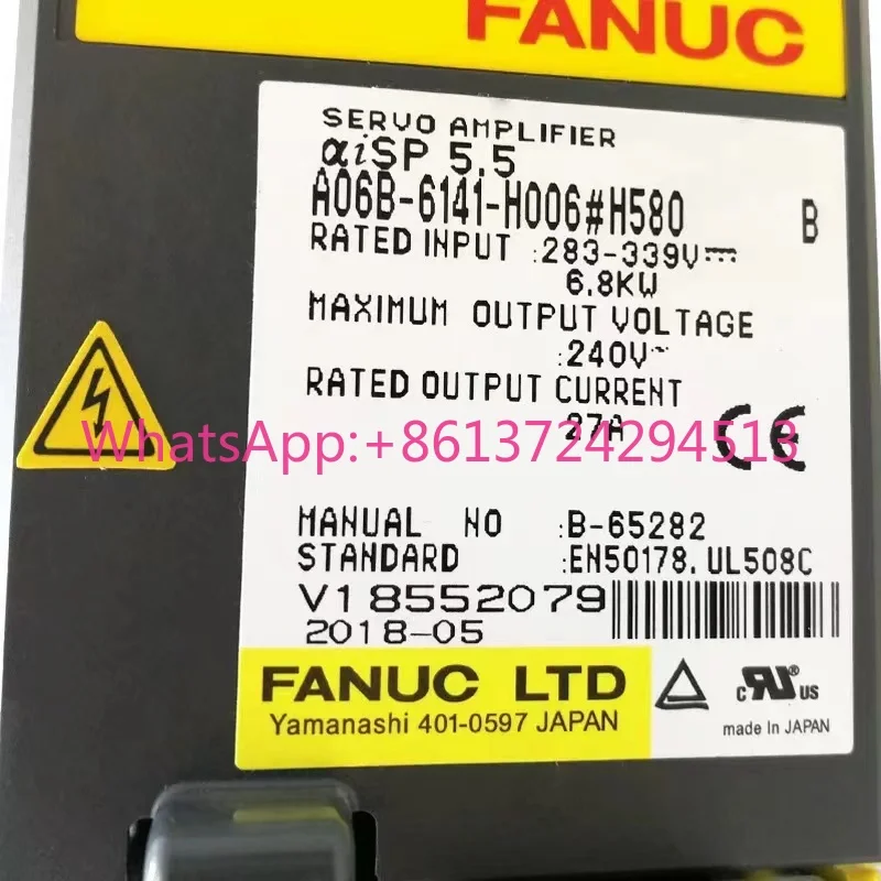 

A06B-6141-H006 Новый сервопривод Fanuc В НАЛИЧИИ Быстрая доставка