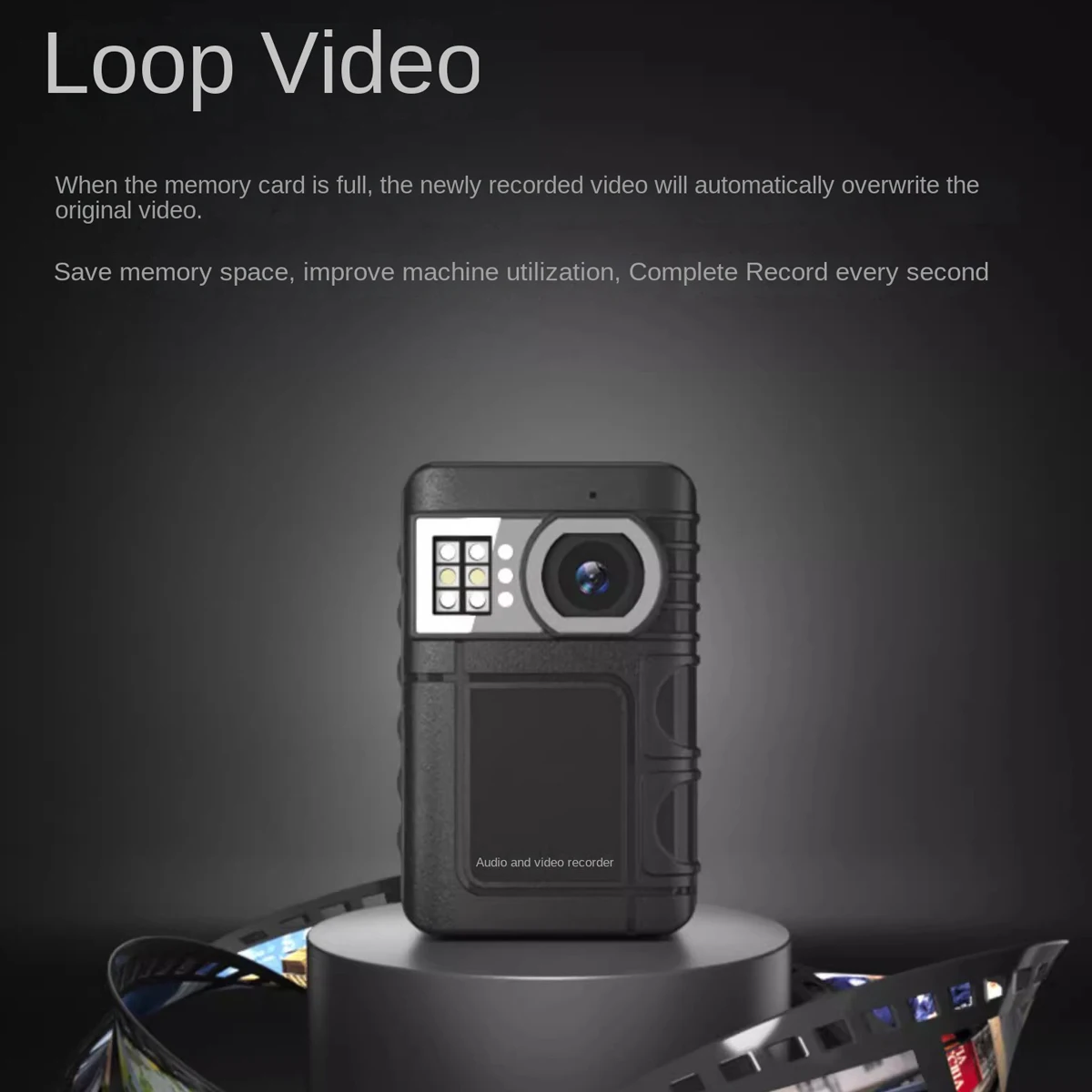 Law Enforcement Camera Infrared Illumination HD Body Worn Camera Automatically Switch Between Red And Blue Warnings New