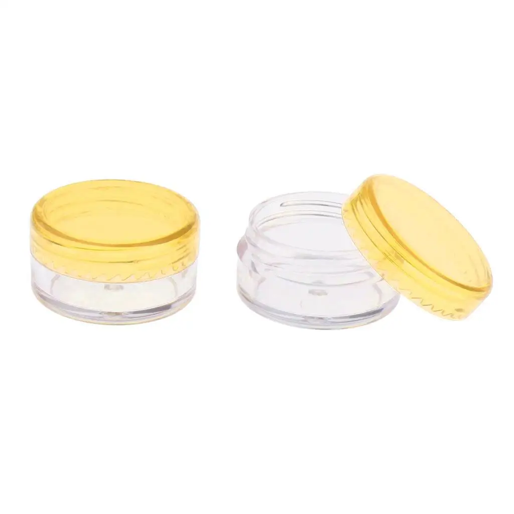 Plastic Empty Makeup Pot Refillable Cosmetic Jars with Screw Cap for Powder Cream Lip Balm and Sample Storage