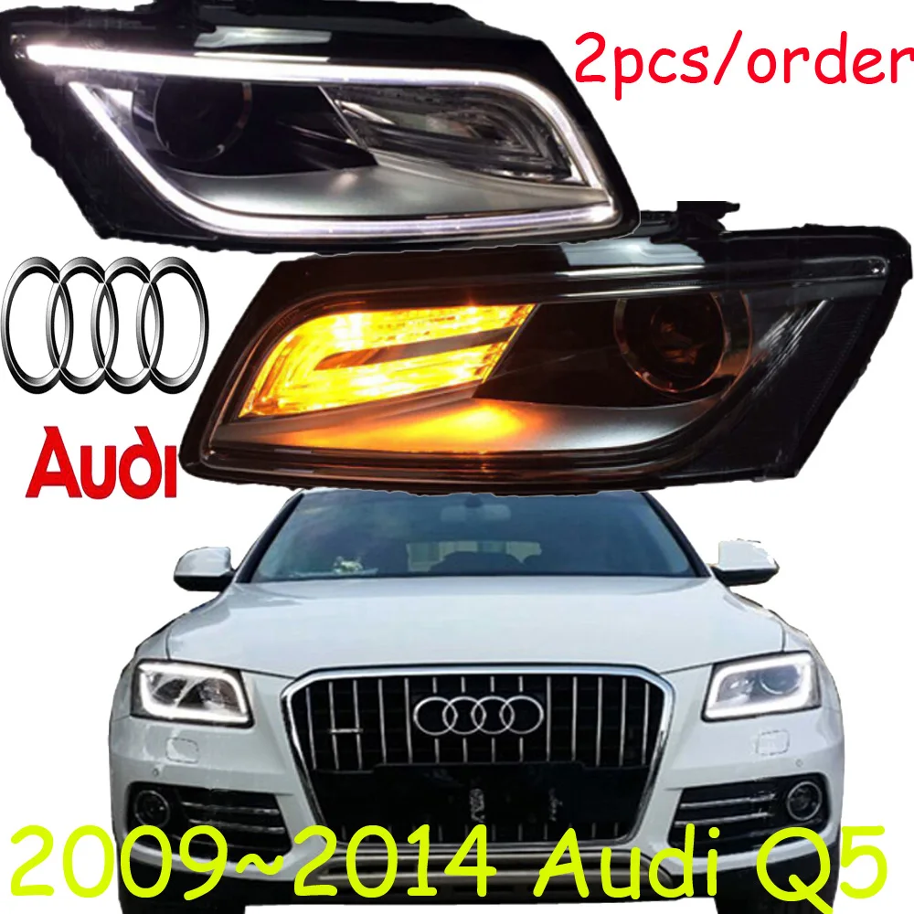 2pcs car Bumper lamp for audi Q5 headlight,2009 2010 2011 2012 2013 2014y,car accessories Front light for audi Q5 fog light;Q 5