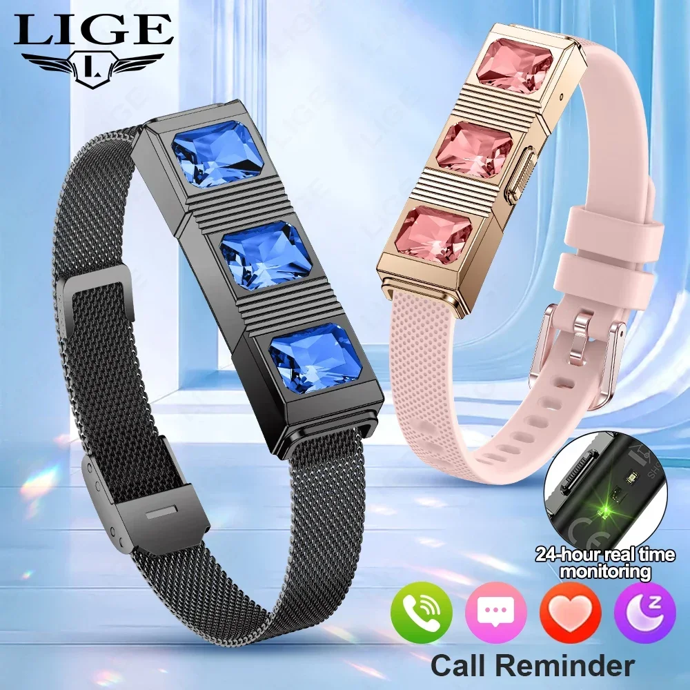 

Модный женский умный браслет с пульсометром, роскошный фитнес-трекер, спортивный браслет, водонепроницаемые умные часы, мужской смарт-браслет