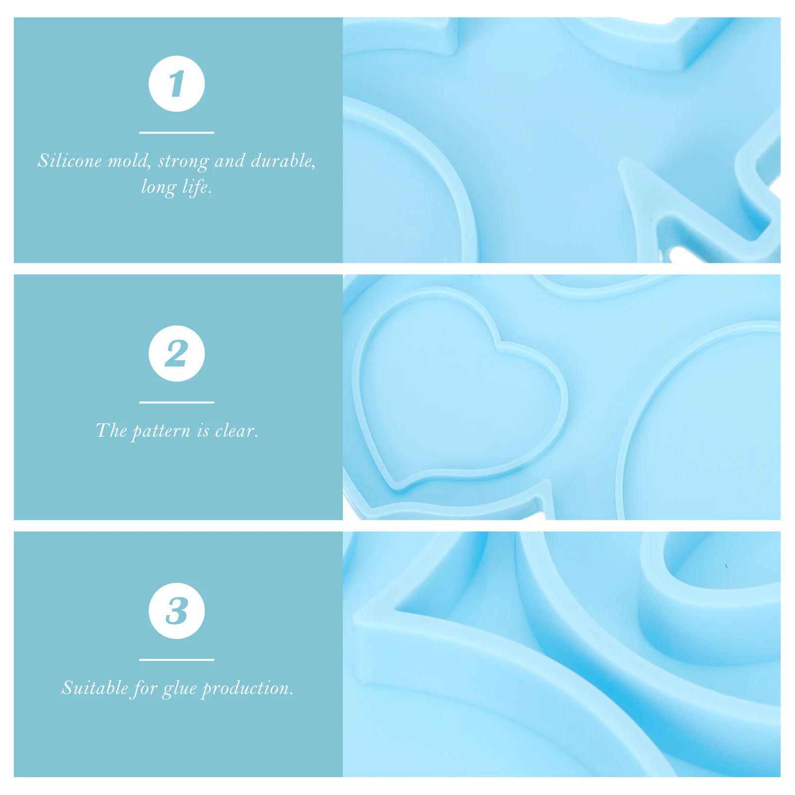 

Valentine's Day Silicone Photo Frame Mold DIY Craft Mold Creative Handmade Picture Frame Decoration for Home Festival