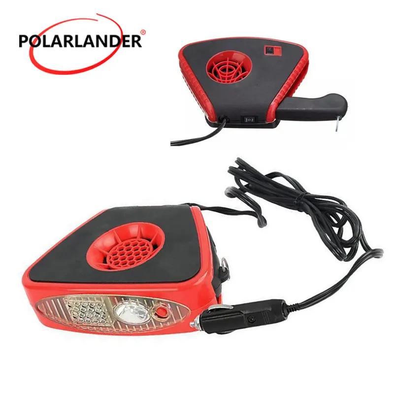Portable 150W Auto Car Heater Defroster 12V Heating Cooling Fan Windshield Demister LED Flashlight Car Accessories