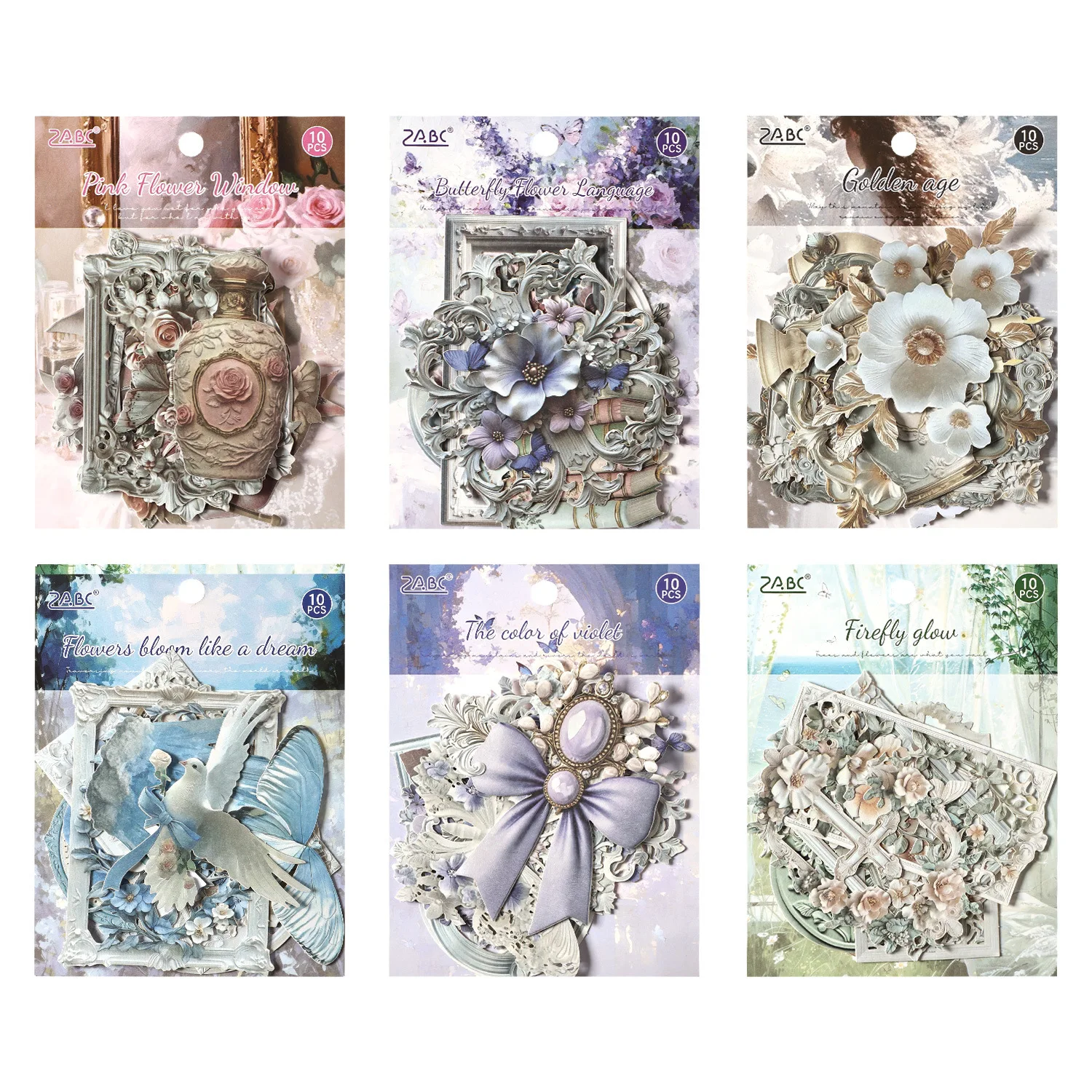 

24sets/1lot Kawaii Scrapbook Sticker Carving shadows to create flowers Journaling Scrapbooking Supplies Planner Decorative