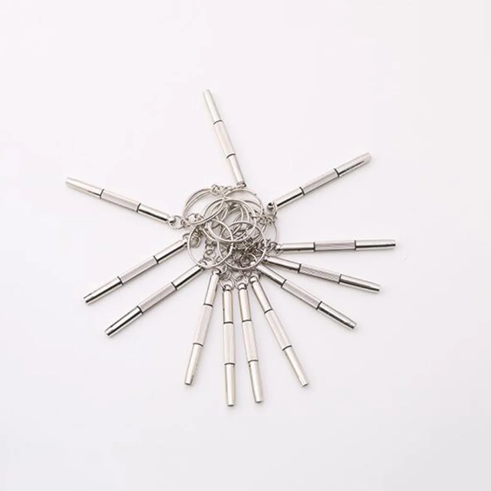 10Pcs Small Screwdriver Tools Premium Metal Watch Repair Kit for Eyeglasses Sunglasses Jewelry Home Use Portable Keychain Design