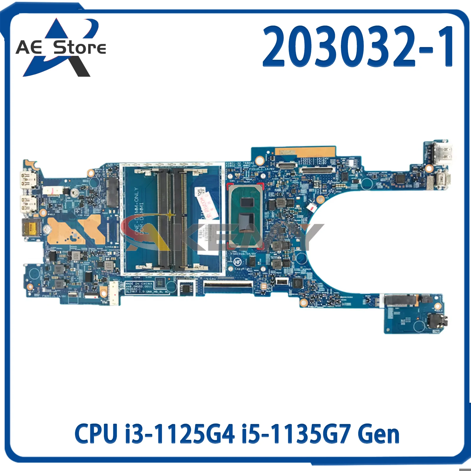 

AE 203032-1 Laptop Motherboard For HP 14-DY 14T-DY M45749-601 Notebook Mainboard CPU i3-1125G4 i5-1135G7 Gen Full Tested