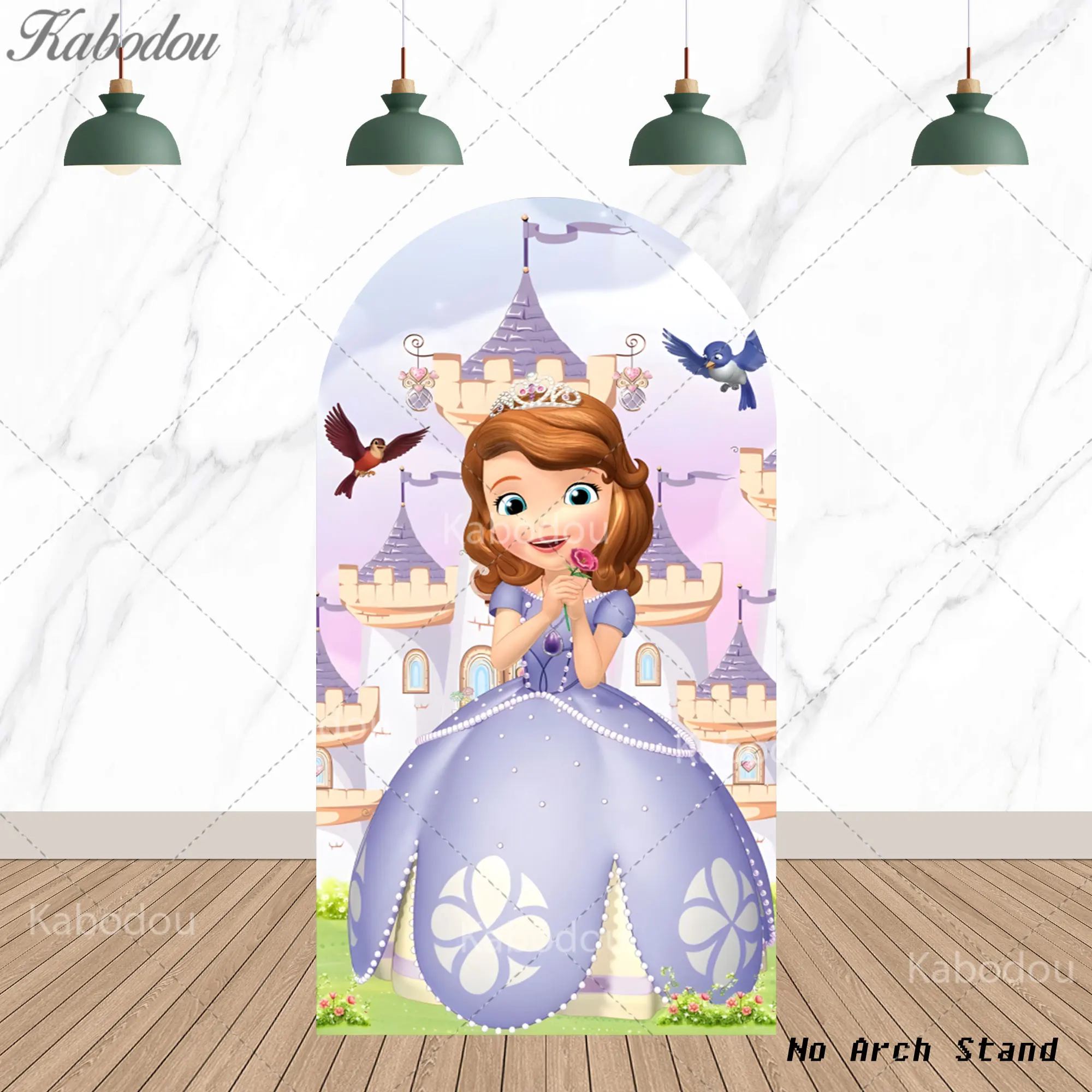 Sofia the First Backdrop Arch Cover Girls Birthday Party Decoration Fabric Baby Shower Photo Photography Background Studio Prop