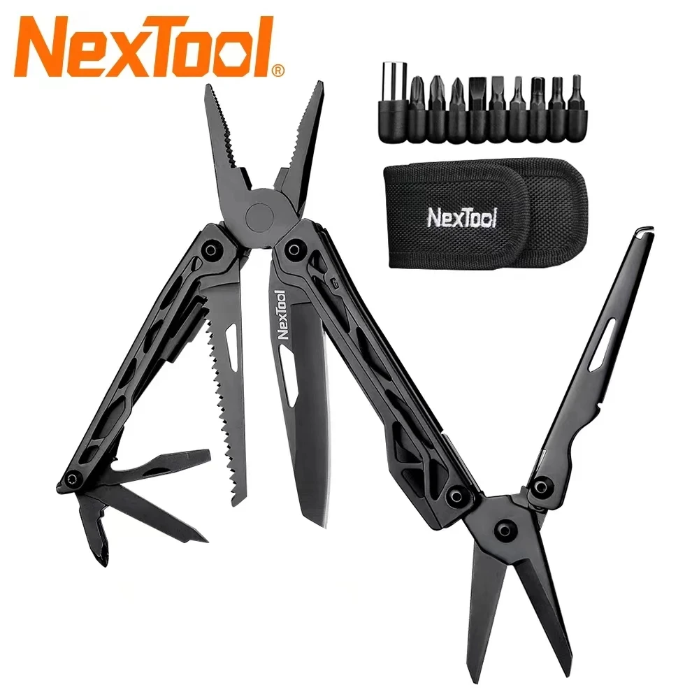 

NexTool Black Knight 11-In-1 Multi-function Camping Tools Knife Outdoor Survival Folding Pliers Scissors Hand Multitool Tool Kit