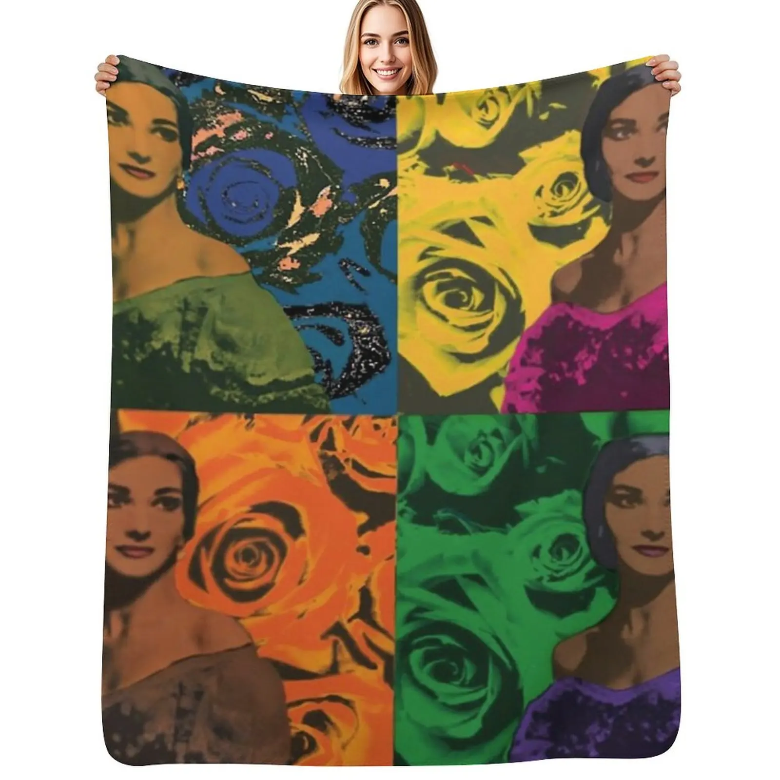 

Maria Callas quartet Throw Blanket Luxurious Soft Fuzzy Blanket for Sofa Bed