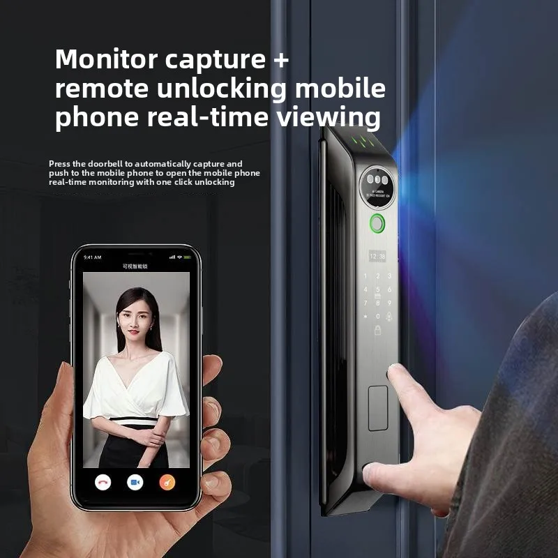 Smart Lock Face Visual Automatic Smart Fingerprint Lock Household Lock Remote APP Unlocking