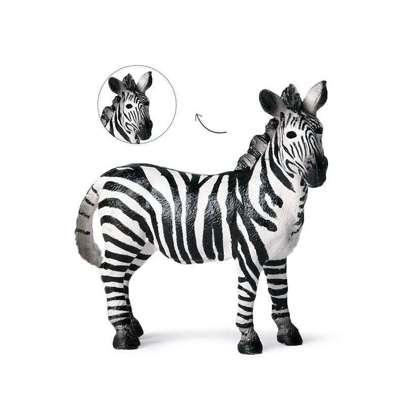 Realistic Zebra Figurine Toys,Zebra Family Model Figure Forest Animals Figurines Toys Model Desktop Decoration Educational Toy