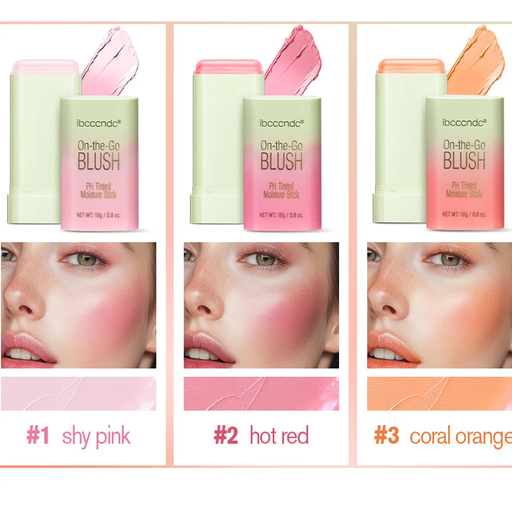 Farbwechsel Rouge 3-in-1 Wange Lip getönter PixiBlush Stick Temperaturwechsel Make-up-Produkte Kosmetikpalette Stick Gesicht