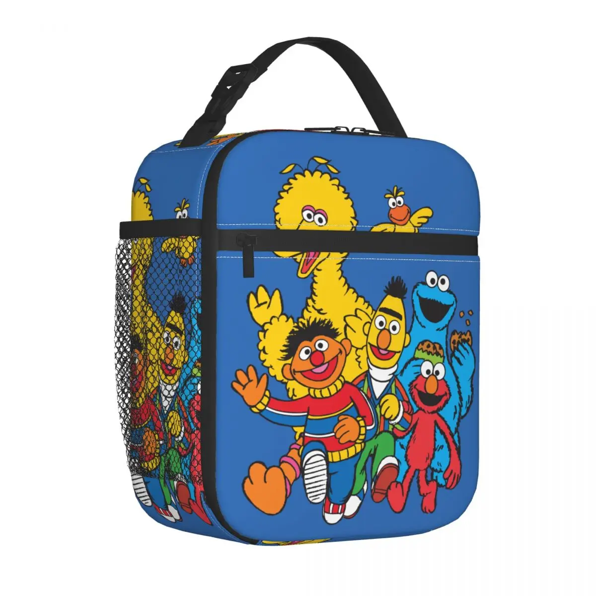 Vintage 123 Cookie Monster Insulated Lunch Bag Cooler Bag Meal Container High Capacity Tote Lunch Box Men Women Office Outdoor