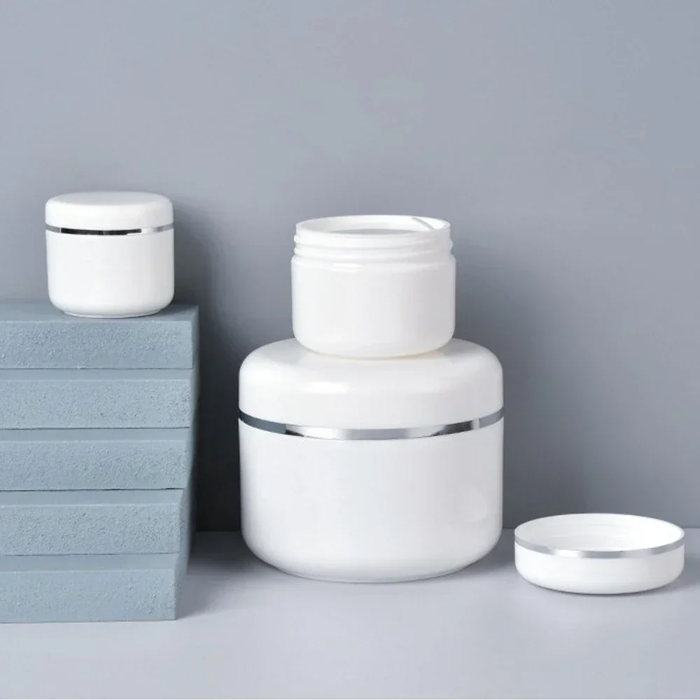 향수 20/30/50/100/150/250ML Refillable Bottles Travel Face Cream Lotion Jar Cosmetic Container White Plastic Empty Makeup Jar Pot