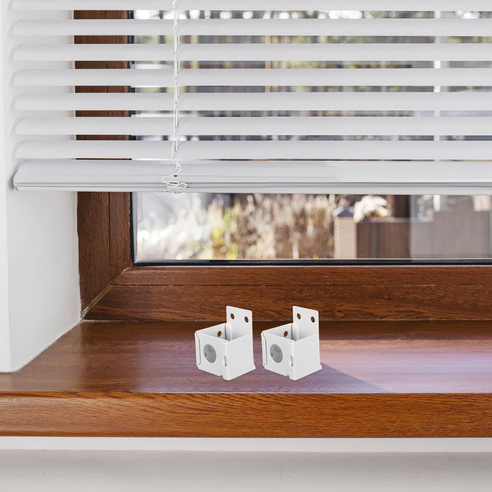 8 قطعة دعامات تثبيت الستار 1 بوصة صندوق معدني منخفض المستوى تصاعد قوس لستائر النوافذ قطع غيار الرأس #1