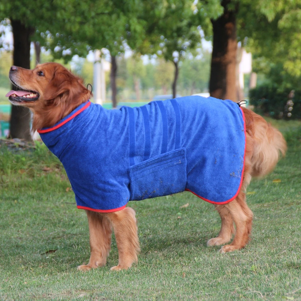 Dog Bathrobe Soft Towels for Small Medium Large Dogs Microfiber Strong Absorbent Quick Drying Coat Dogs Bath Towels Pet Clothes