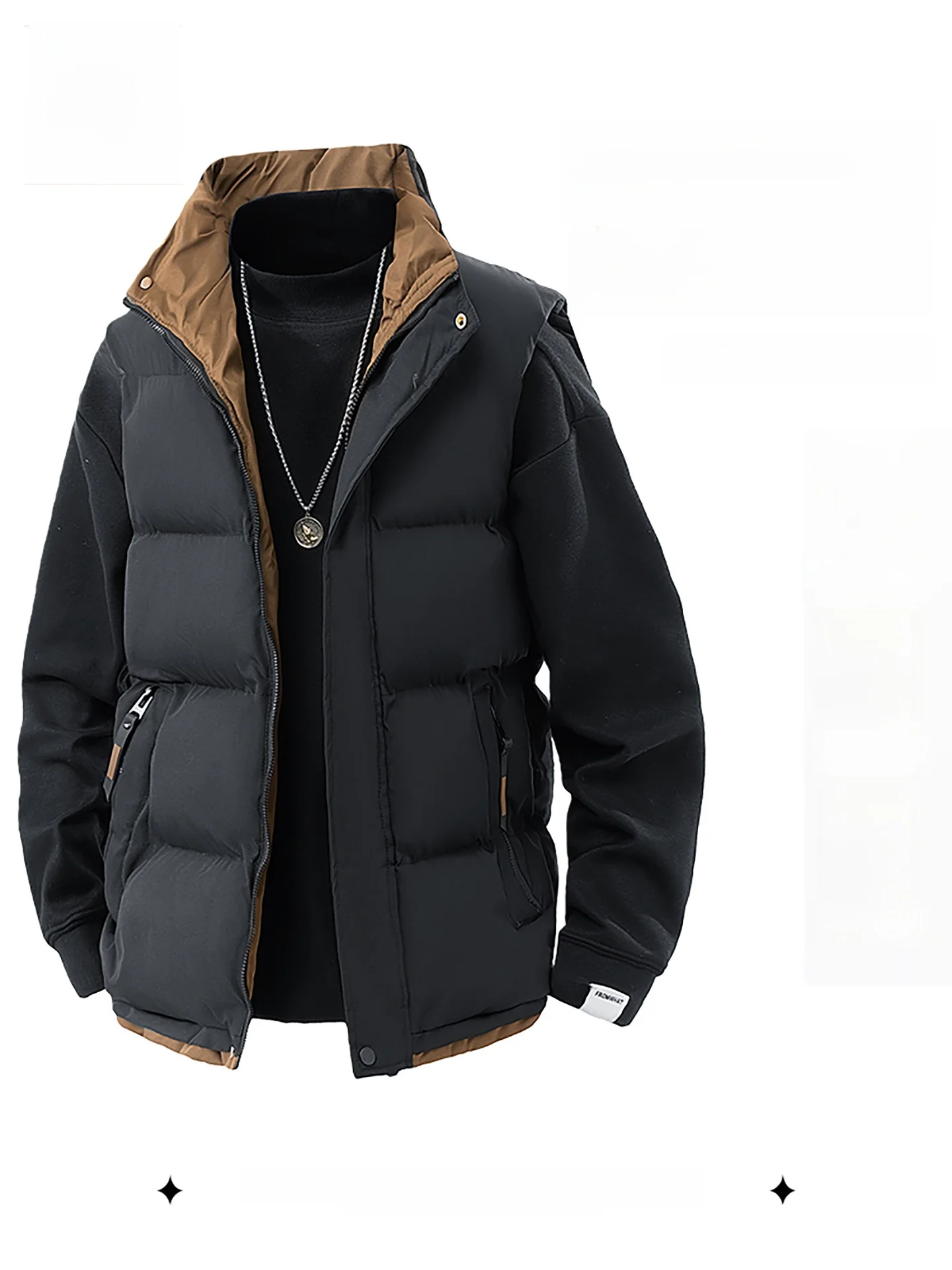 

Мужской пуховый жилет TUCANO Faion с воротником-стойкой, теплый, ветрозащитный, осенне-зимний, на молнии