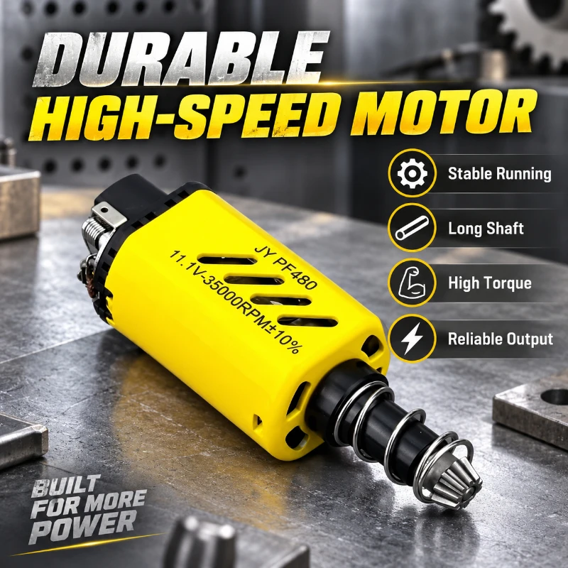 PF480 Series 11.1V 35000RPM Short Shaft DC Motor DIY Spare Part for 3‑Standard Gearbox Unit