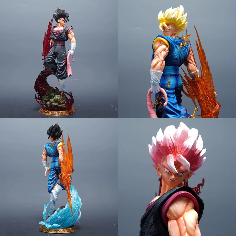

38cm LK Toys Dragon BZ Vegetto 2.0 Action Figure Two Colors Three Heads PVC Collectible Model for Desk Decoration And Anime Gift