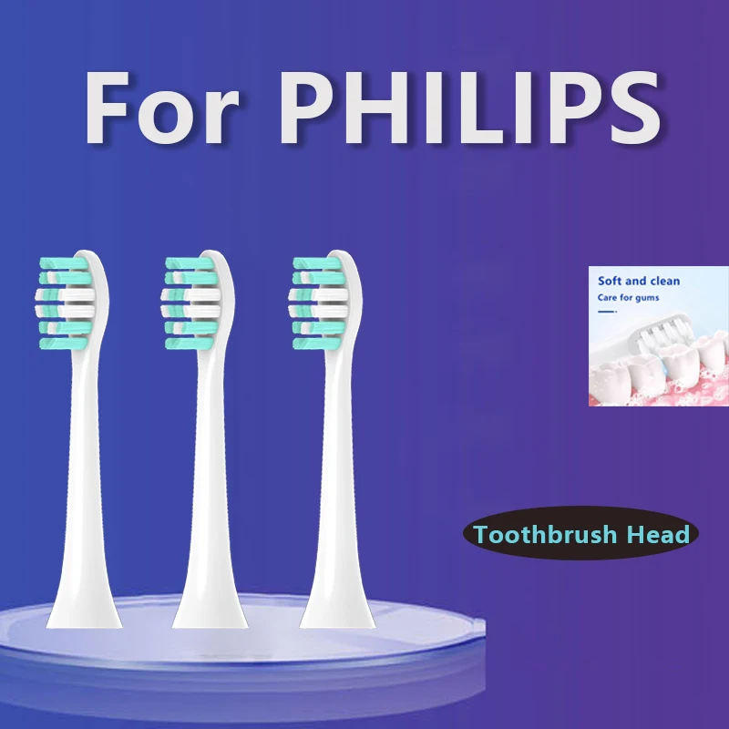

Compatible With PHILIPS HX3120 3260 3631 3130 3216 3226 3240 3250 Vacuum Toothbrush Soft Bristle Heads