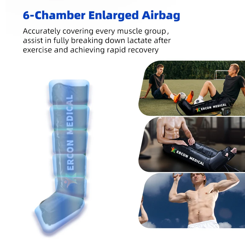 Professional Sports Recovery Leg Massager Air Compression Sleeves Therapy Pump Boots For Swollen Legs And Feet Pain Relief
