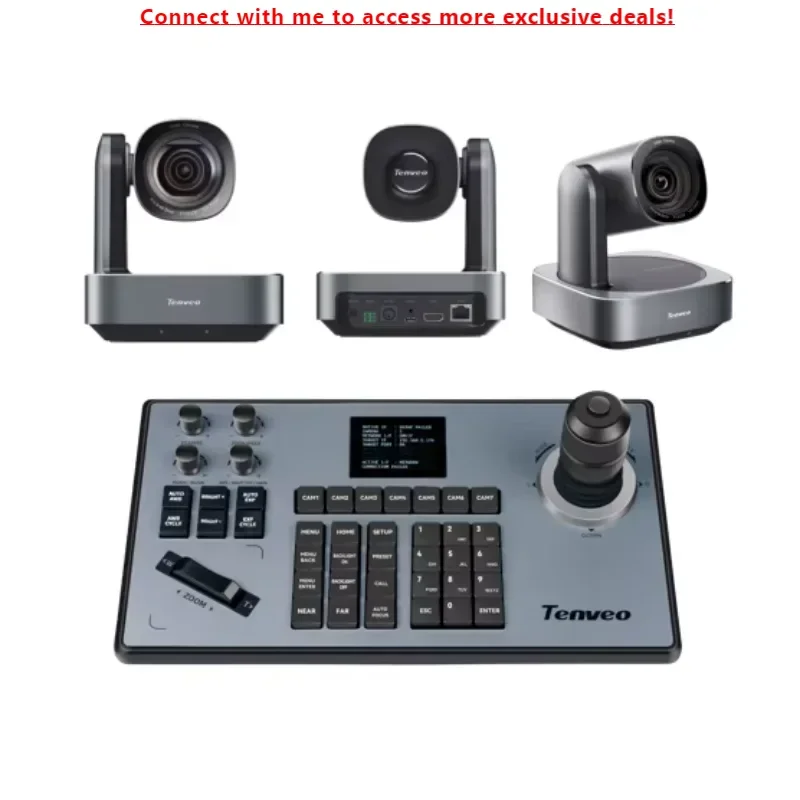 

High Quality 12X Zoom 4K Live Streaming Camera And 4D Joystick NDI Conference PTZ Camera Controller
