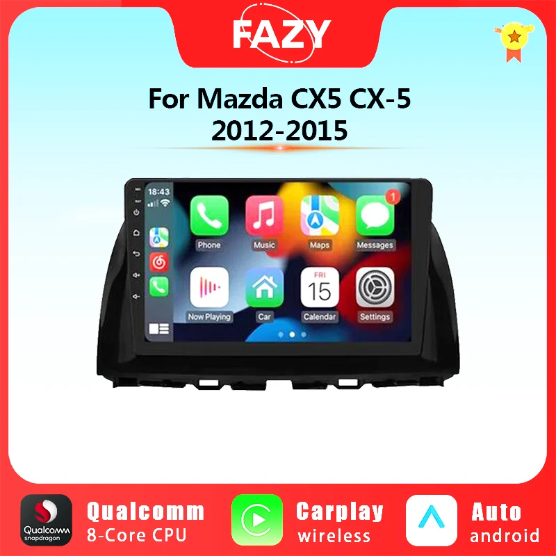 

10,1 "CarPlay Android Auto для Mazda CX5 CX-5 2012-2015, Автомобильный мультимедийный проигрыватель, Авторадио GPS навигатор, стерео головное устройство 4G WIFI