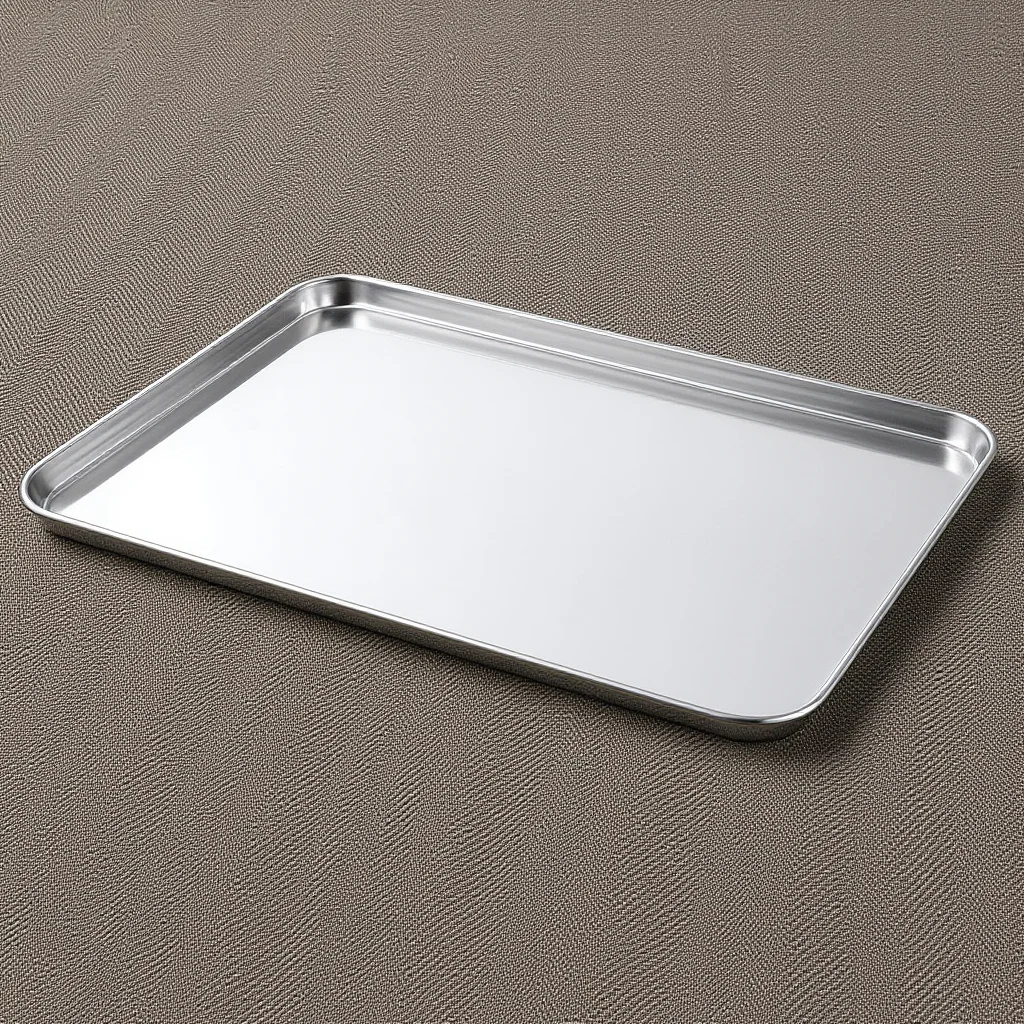 

Прямоугольный поднос для еды для барбекю из нержавеющей стали, уникальный простой дизайн, гладкие края, домашний ужин, вечеринка