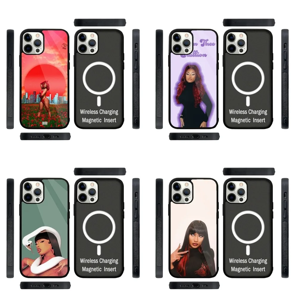 Rapper M-Megan Thee Stallion Phone Case Strong Magnetic For IPhone15,14,13,Pro,Max,Plus,11,12,Mini For Magsafe Wireless Charging