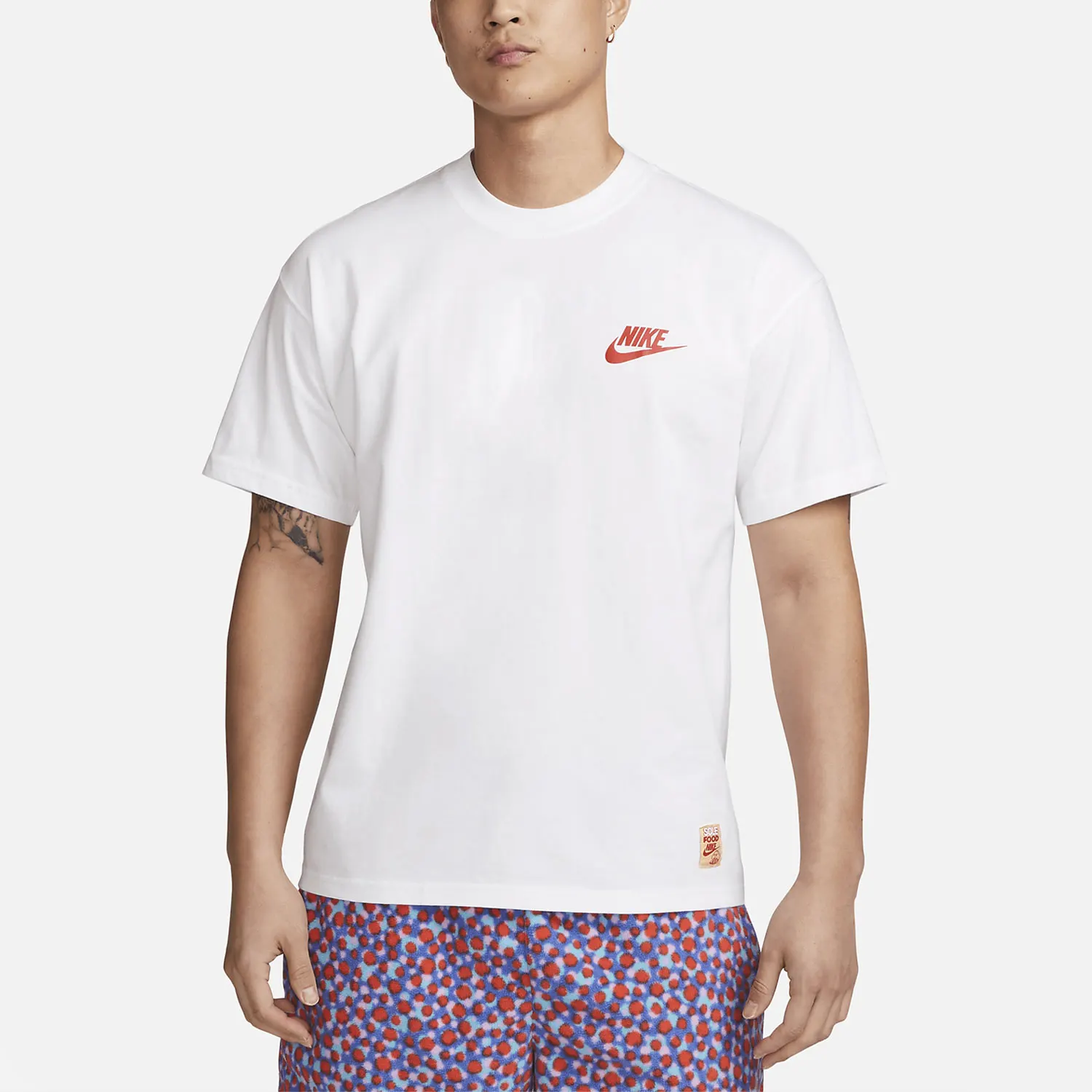 Nike genuine round neck loose fit men's printed sports and casual half sleeved T-shirt FB9806-100