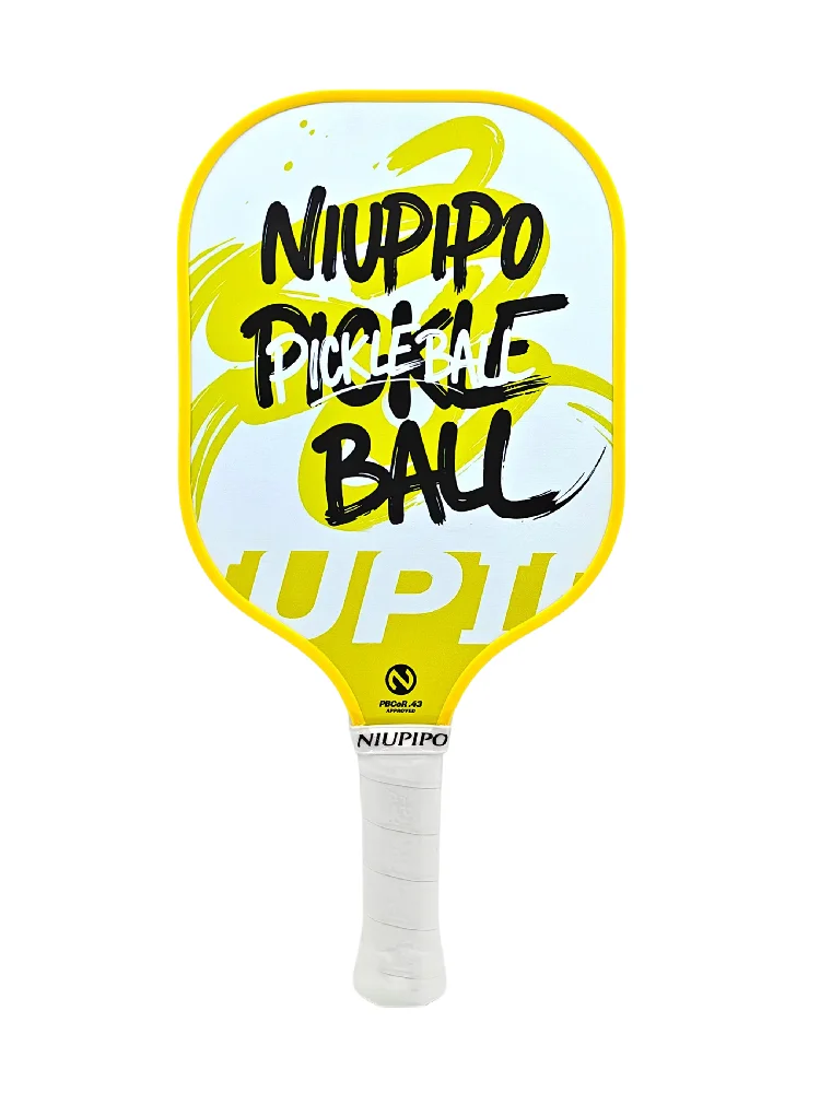 niupipo-youth-beginner-pickleball-paddleyellow-h‑shape-carbon-fiber230g-16mm-lightweightgraffiti-grit-surfaceusapa-teens