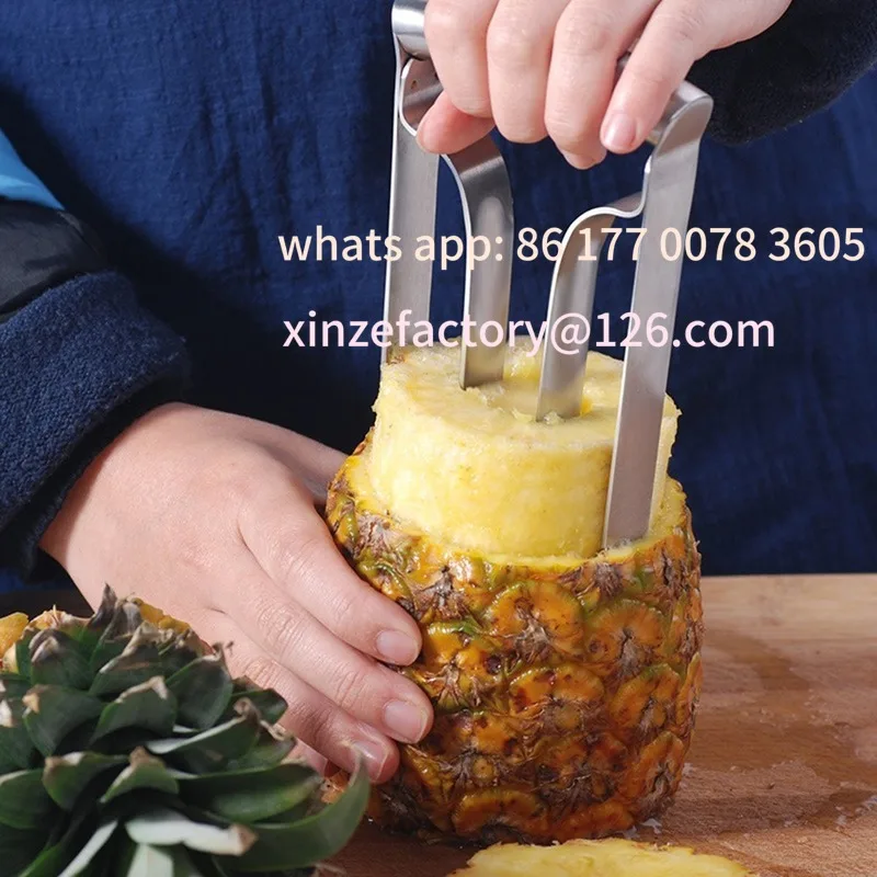 

Настраиваемая овощечистка для ананасов из нержавеющей стали, экстрактор для мяса Ananas, машина для удаления сердцевины, домашний кухонный нож, слайсер