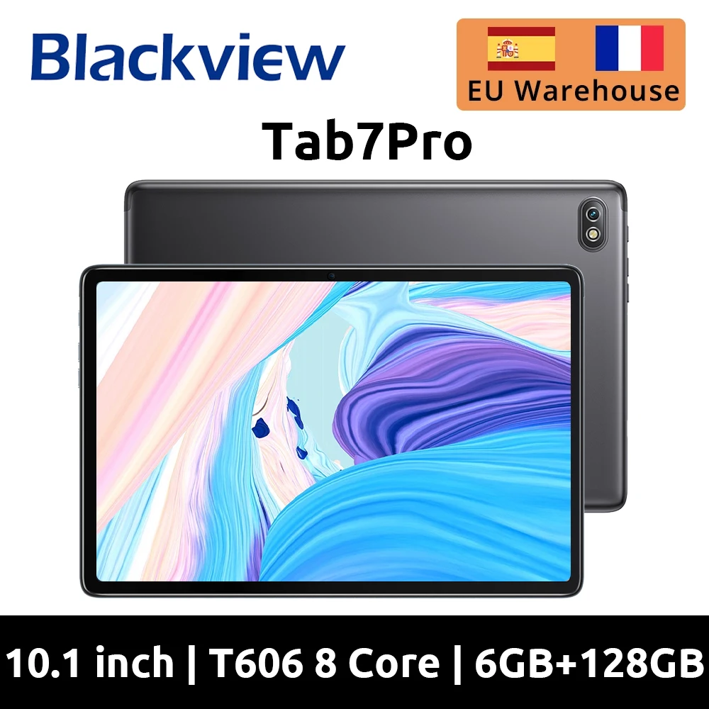 Blackview Tab 7 Pro Tablet Android 12 10.1Inch Touch Dual 4G LTE+5G WiFi 10GB+128GB 13MP+8MP 1920*1200 6580mAh Octa-Core