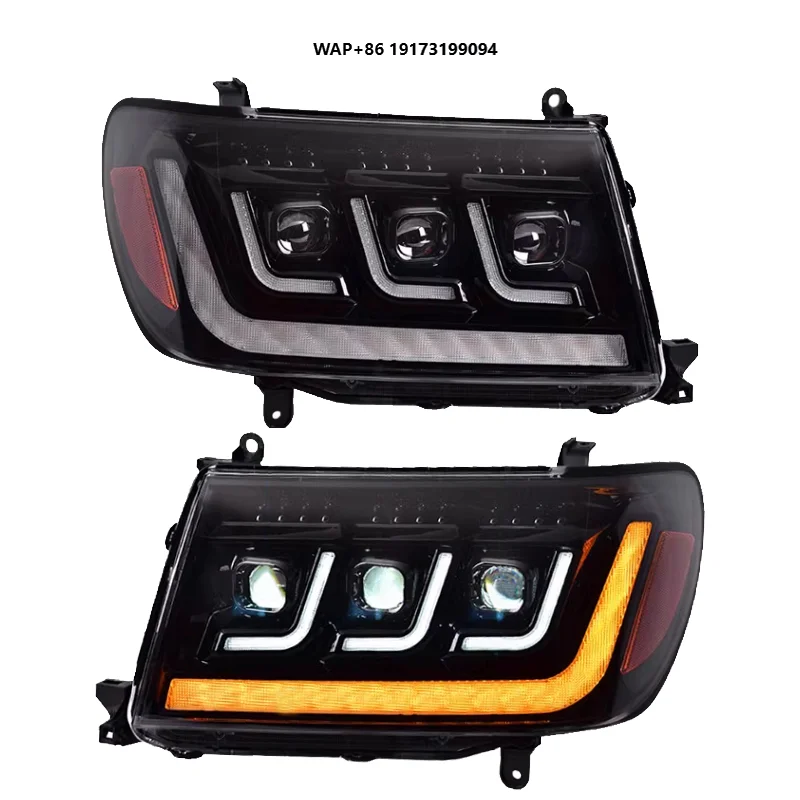 

for-Toyota Land Cruiser 100 Series 1998-2007 LC100 LED Headlights Head Lamp Upgrade LED Dual Lens Front Car Accessories