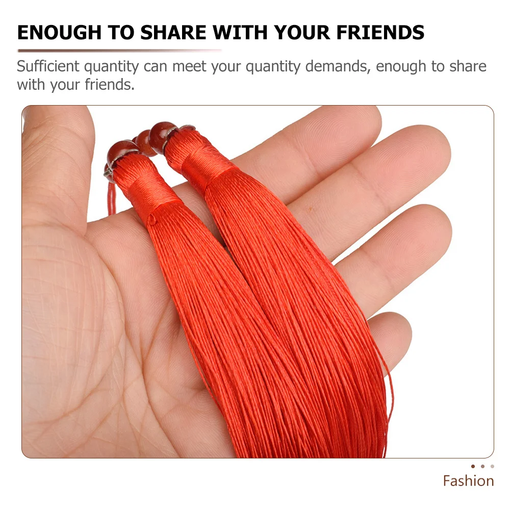 

6pcs Flute Tassel Ornaments Beaded Pendant For Car Keychain Bag Decor Diy Craft Accessories Instrument Hanging Decoration