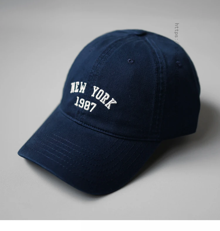 

Soft Top Washed Letter Baseball Cap Women's Street Casual All-Match Deep Top Face-Looking Small Peaked Cap Men's Fashion