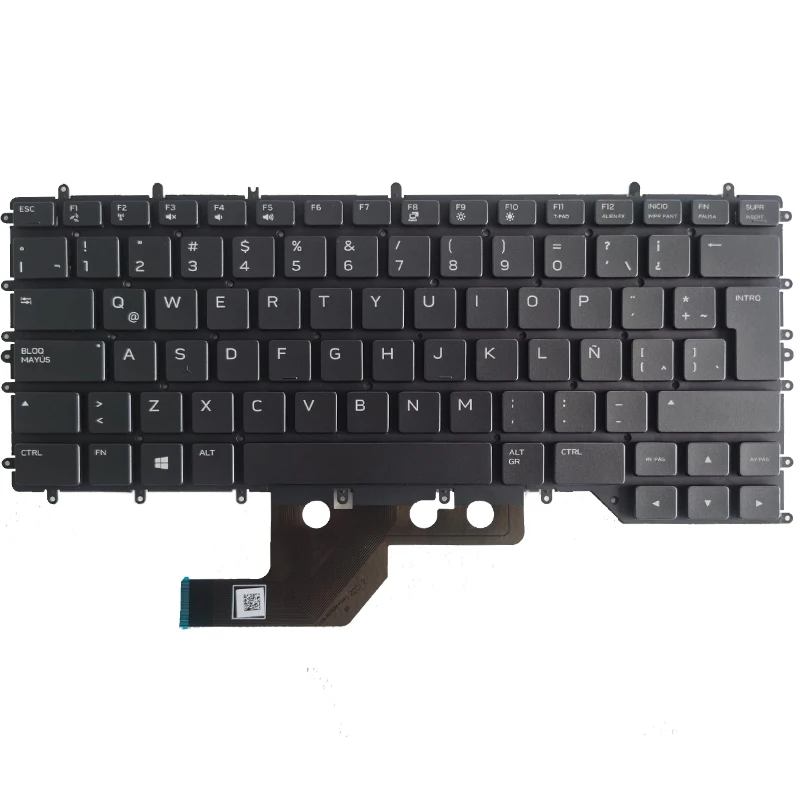 New Latin LA/Spanish SP laptop keyboard For Dell Alienware M15 R2 0800DR PK132KH1A22  NSK-QGABC Backlit black No Frame