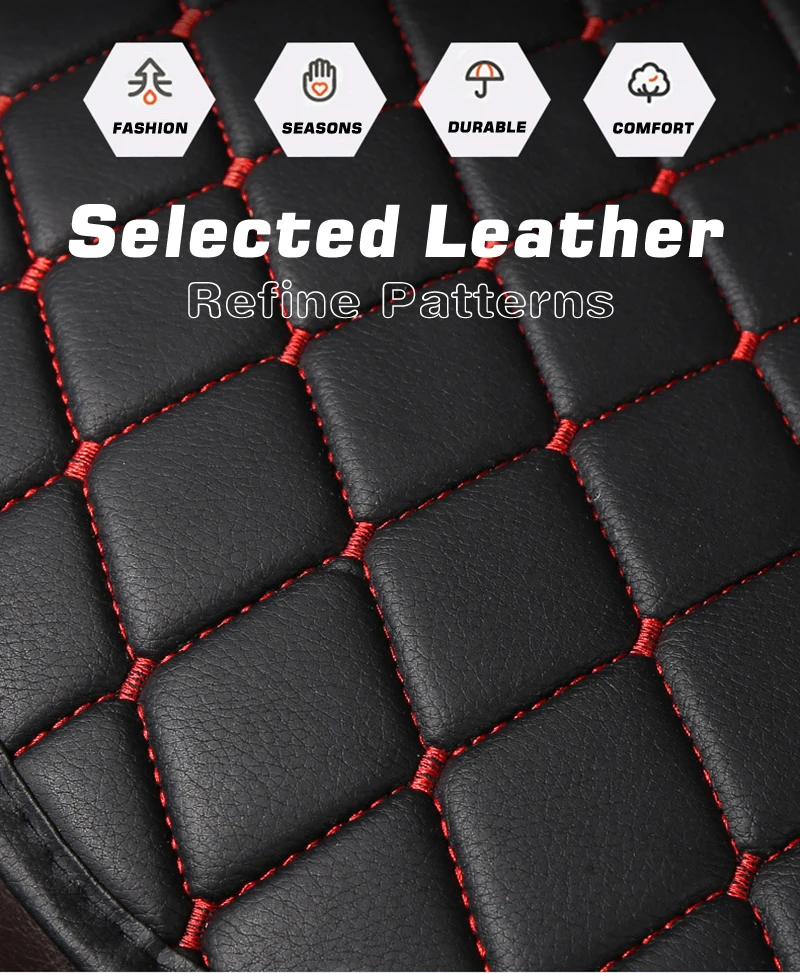 Karcle PU Leather Car Seat Covers Anti Slip Car Seat Cushion Rear Seat Protector Universal Waterproof Car Seat Pad