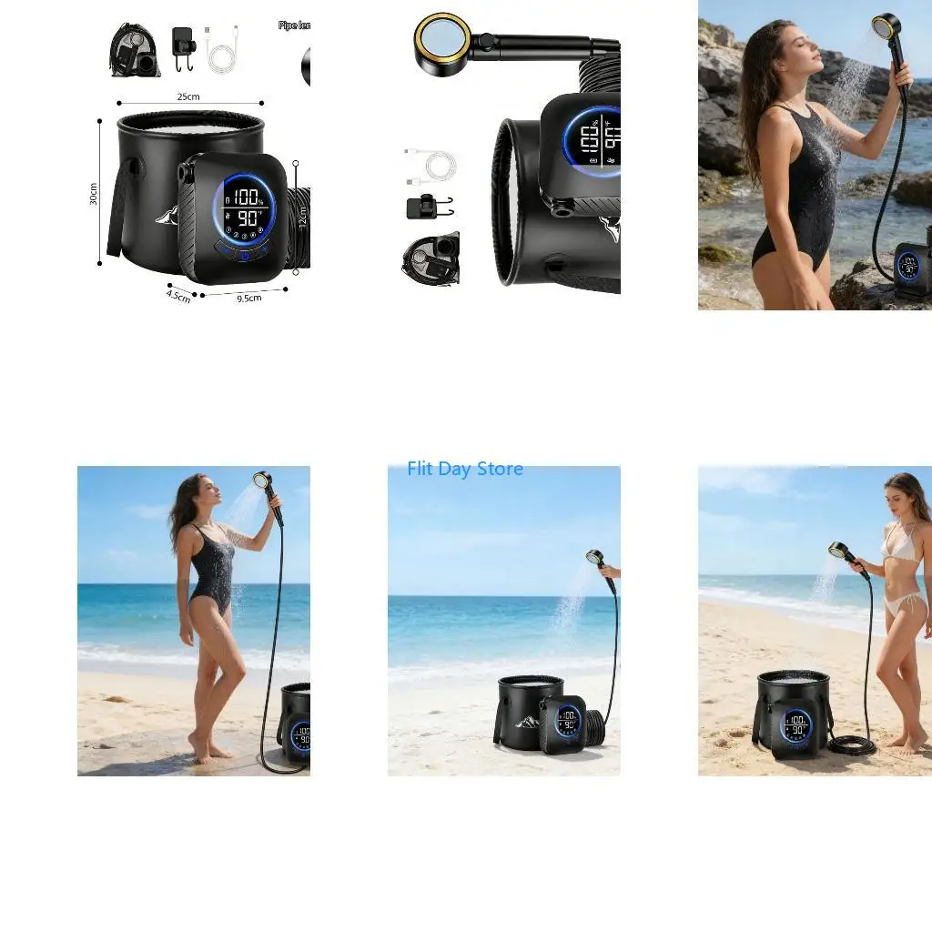 F92C 6L Per Hour Powerful Outdoor Shower Including 20L Storage Bag