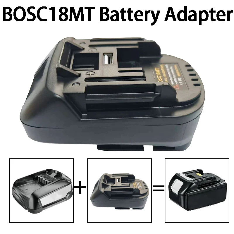 

BOSC18MT Battery Adapter for Bosch 18V PBA Series Li-ion Batteries Convert To for Makita 18V Li-ion Battery Cordless Power Tool