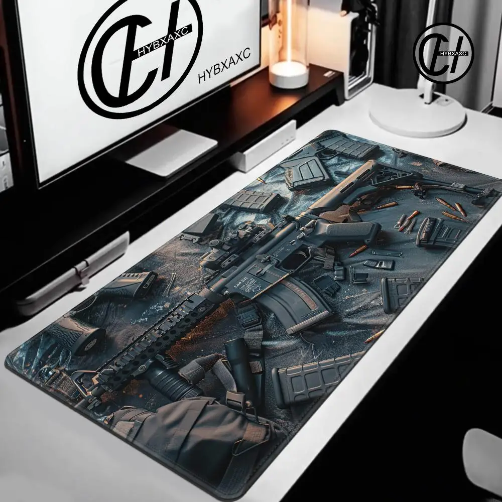 Gun parts assembly Large Mouse Pad XXL Desk Mat Non-Slip Rubber Base Gaming Keyboard and Mouse Stitched Edges for Home and game