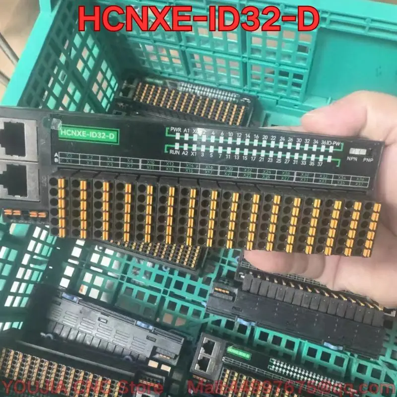 The second-hand HCNXE-ID32-D PLC remote module function test is normal.