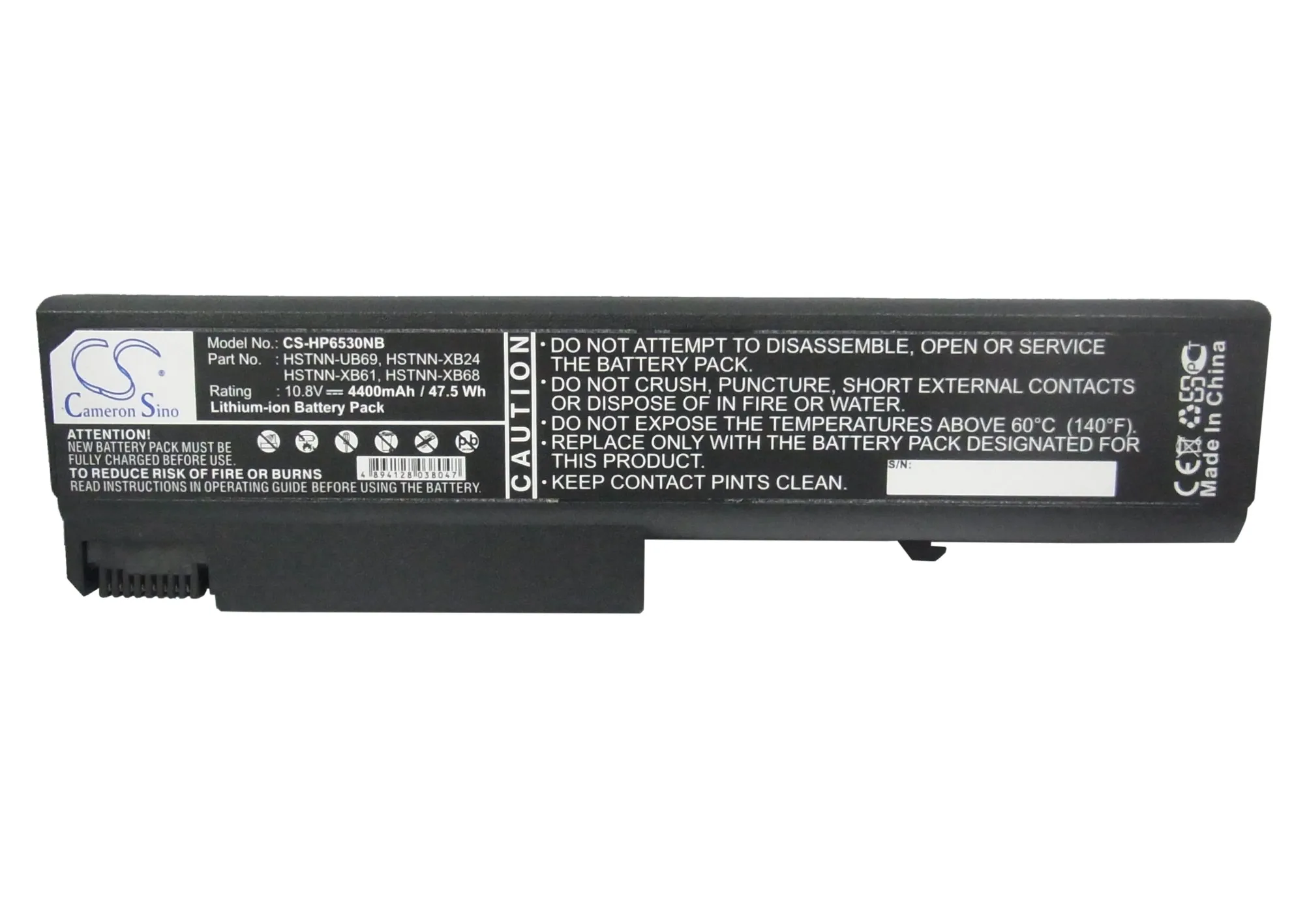 

Li-ion Notebook, Laptop Battery for HP,10.8v,4400mAh,Compaq 6530b EliteBook 6930p ProBook 6540B HSTNN-IB68 KU531AA