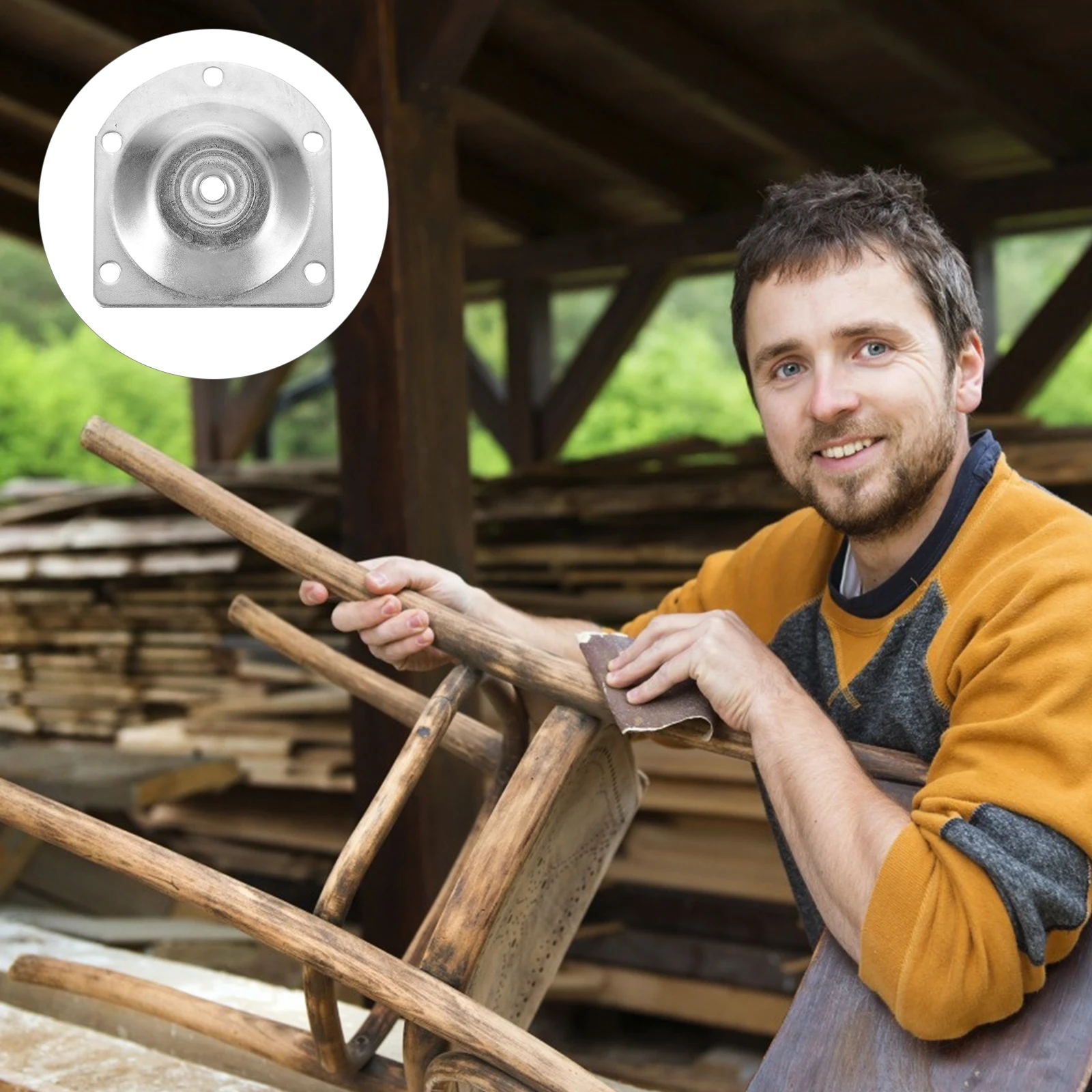 

8Pcs Furniture Leg Mounting Plates 12 Degree Angled Slope for Mid Century Table Legs Attachment Plates Durable Metal Furniture