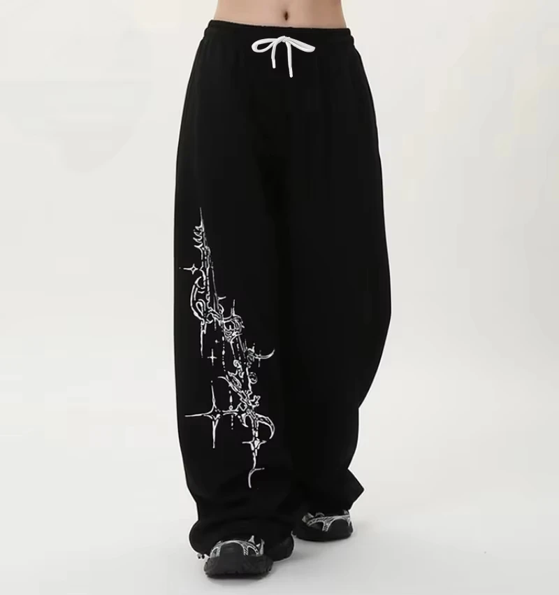 2026 Fashion New 3D Breathable European and American Gothic Style Adult Hip Hop Rock Street Casual Men's Sports Sweatpants