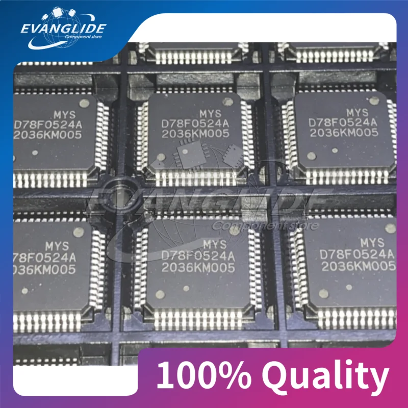 5 PCS/LOT UPD78F0524AGB-GAG-AX D78F0524A UPD78F0524 LQFP-52 8BIT CAR COMPUTER MCU