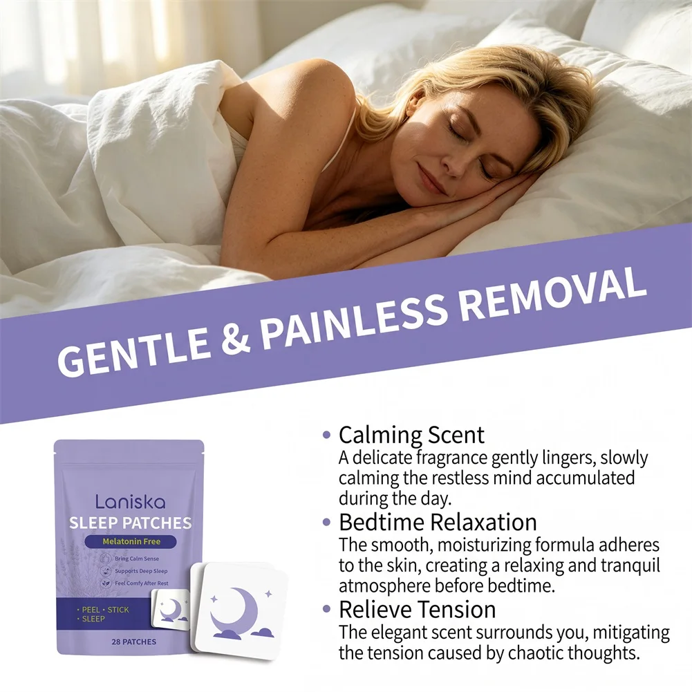 Natural Sleep Aid Patch Herbal Sleep Support Patch Gentle Long-Lasting Comfort For All-Night Rest Relaxing Evening Wellness