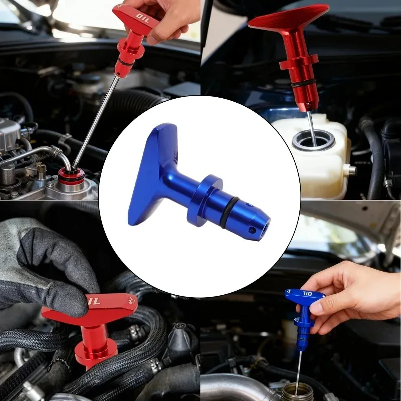 

Engine Oil Pullhandle Aluminum Billet Auto Replacement Modification Universal Car Oil Dipstick Pull Handle BHL1901-FRO