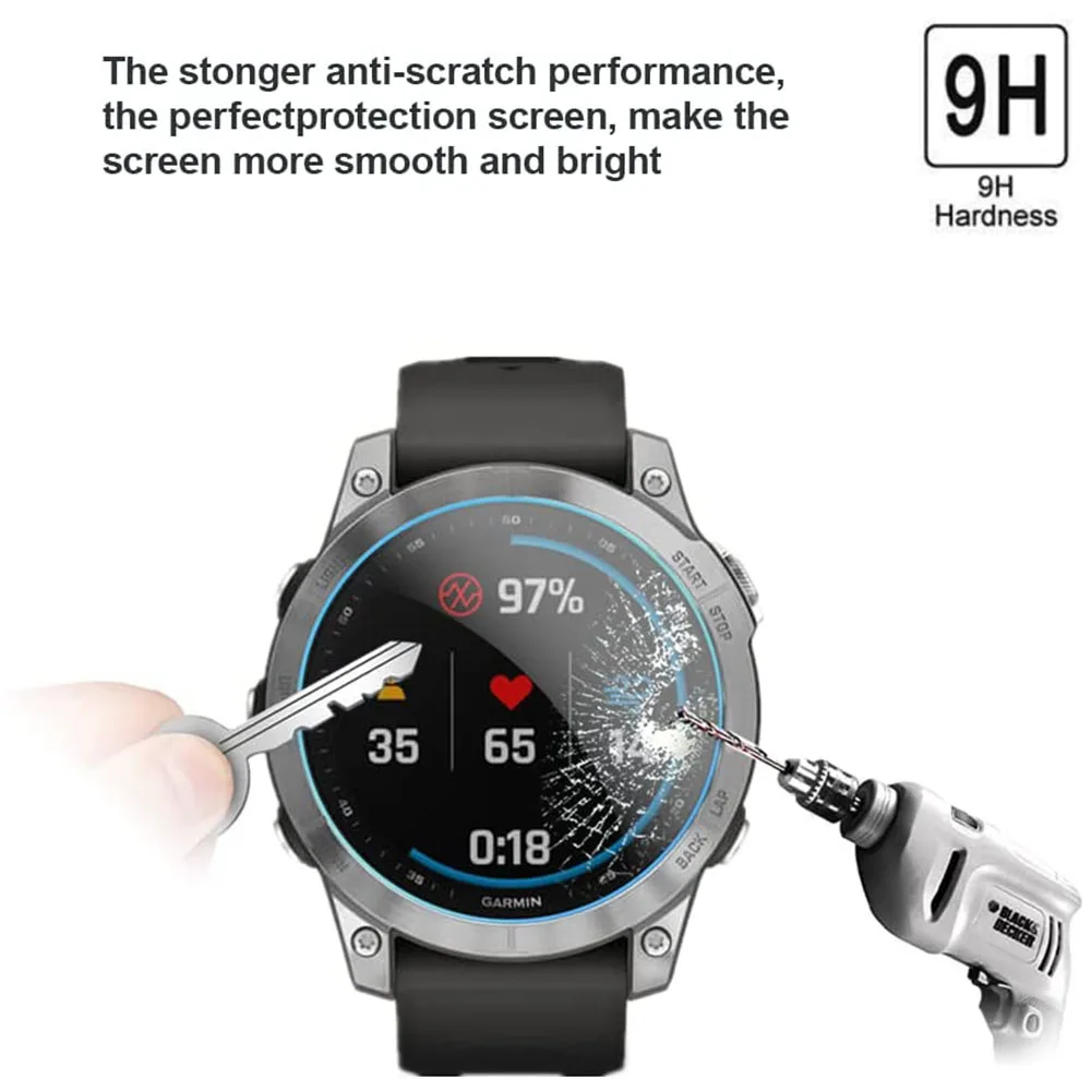 BEHUA 2Pcs HD กระจกนิรภัยสำหรับ Garmin Fenix 7 7S 7X Smartwatch Screen Protector ฟิล์มสำหรับ Garmin Fenix7นาฬิกาอุปกรณ์เสริม